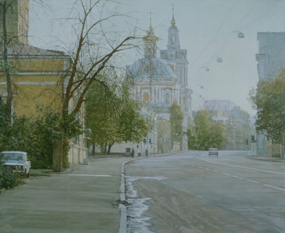 Sunday's Moscow. Staraya Basmannaya street (50 x 60), Igor Shterenberg 1994