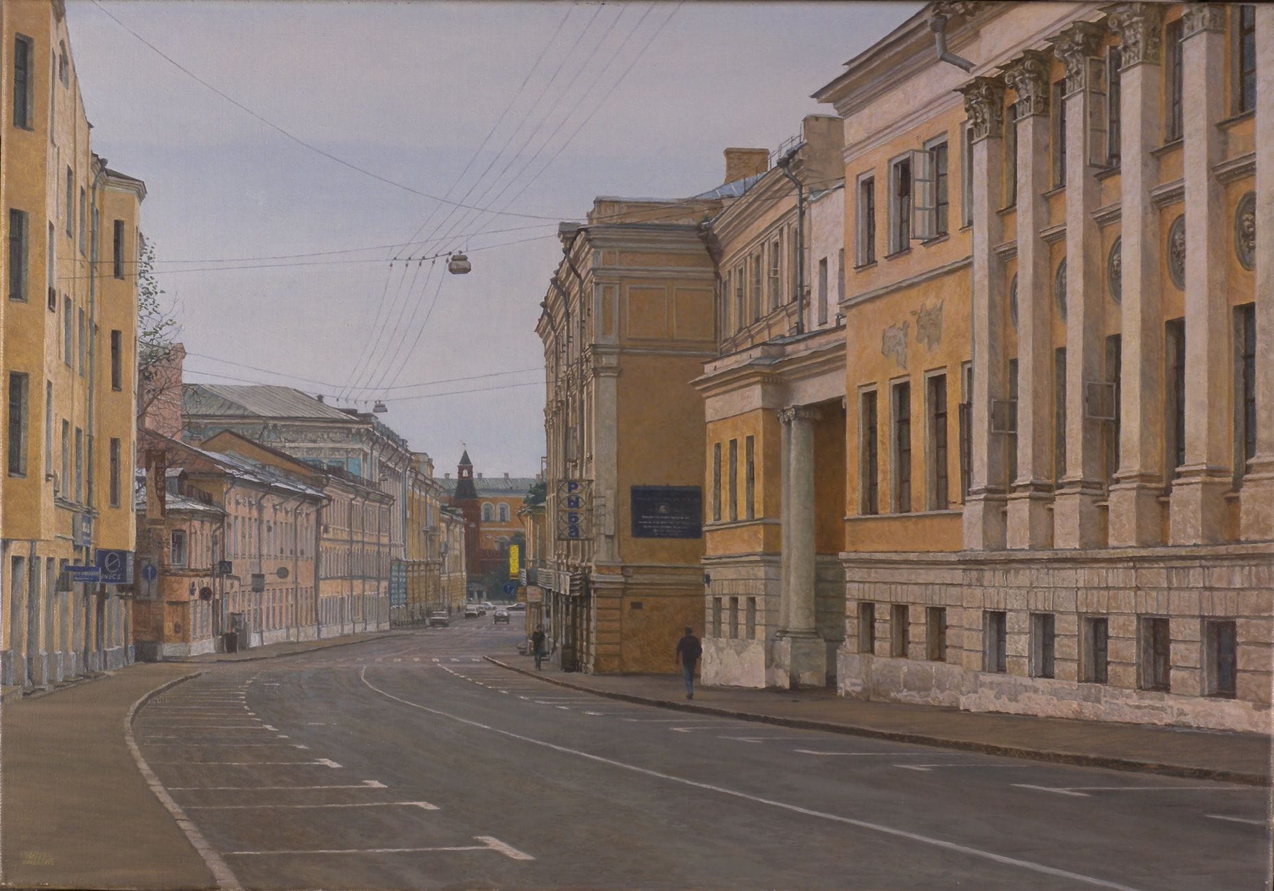 Sunday's Moscow. Bolshaia Nikitskaya street (70,5 x 100), Igor Shterenberg 2001