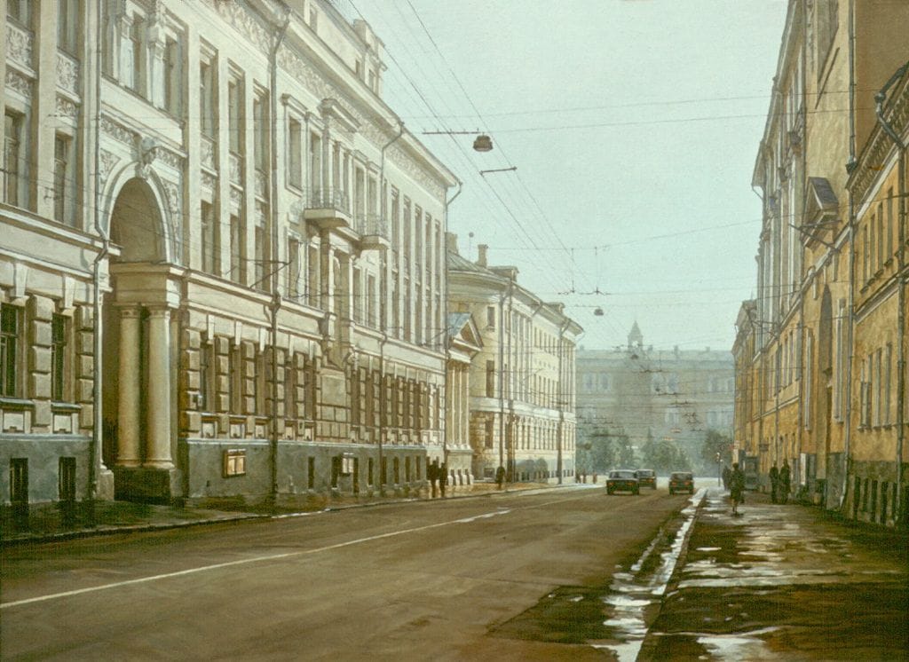 Sunday’s Moscow. Bolshaya Nikitska (73 x 100), Igor Shterenberg 1990