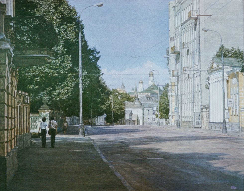 Sunday's Moscow. Prechistenka (80 x 100), Igor Shterenberg 1992